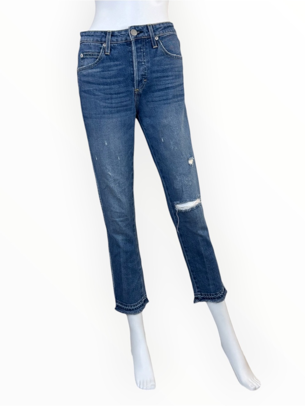 AMO Denim BABE Dive Bar Destroyed Jeans High Rise Size 26 Q1032